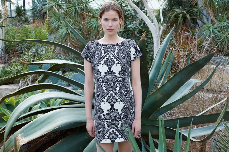 A paisley print dress brings a bohemian vibe