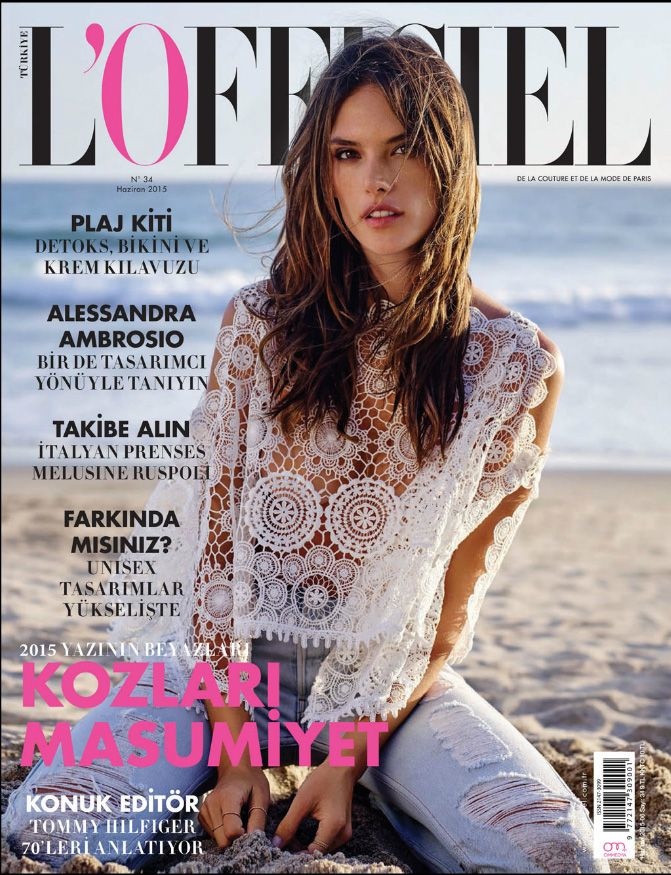Alessandra Ambrosio lands the June 2015 cover of L'Officiel Turkey