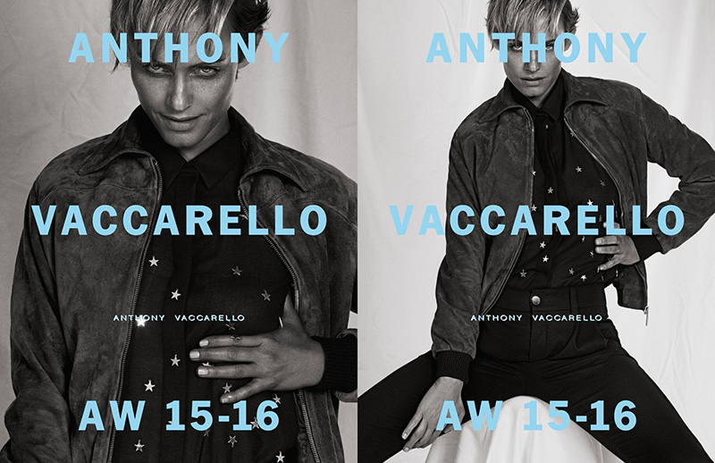 Amber Valletta in Anthony Vaccarello Fall-Winter 2015 Advertising Campaign