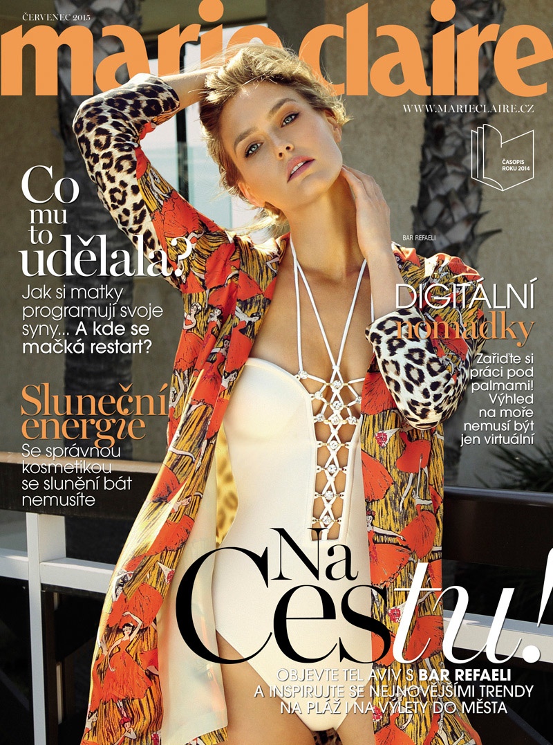 Bar Refaeli Soaks Up the Sun in Marie Claire Czech Cover Story