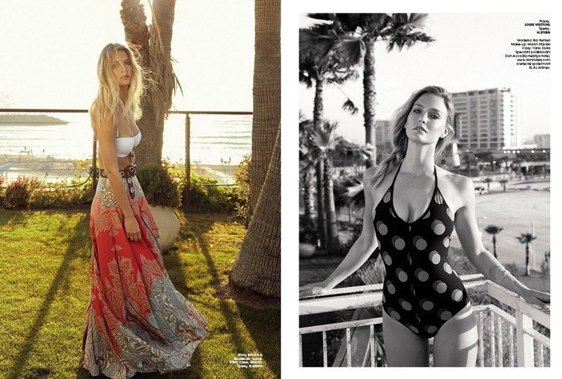 Bar Refaeli Soaks Up the Sun in Marie Claire Czech Cover Story