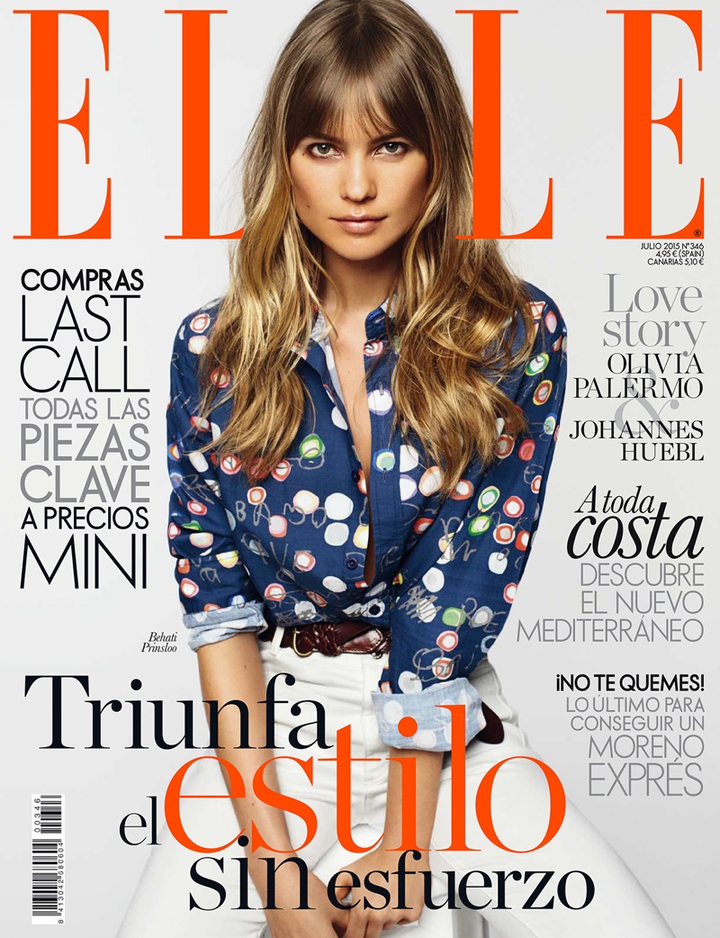 Behati Prinsloo Models Effortless Style for Cover Story of ELLE Spain
