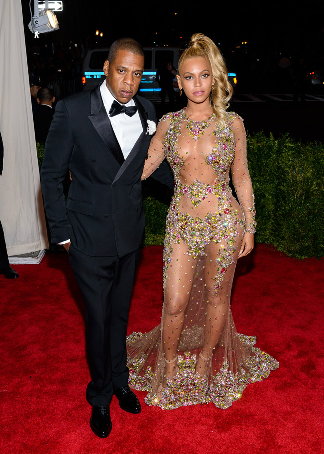 Beyonce was as close to naked as you can get at the 2015 Met Gala. The megastar opted for a sheer and crystal embellished Givenchy Haute Couture look designed by Riccardo Tisci. Photo: Electrolysis / Shutterstock.com