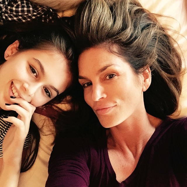 Cindy Crawford with her daughter Kaia Gerber. 
