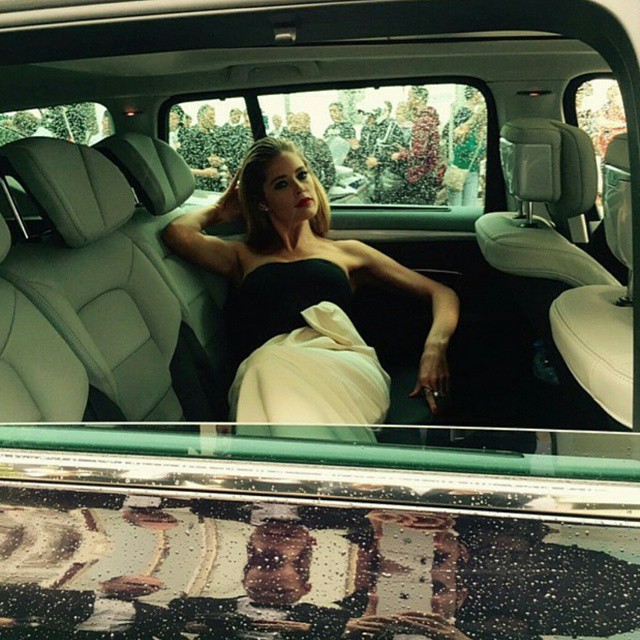 Doutzen shares her Dior dress at Cannes 2015. Photo: Instagram