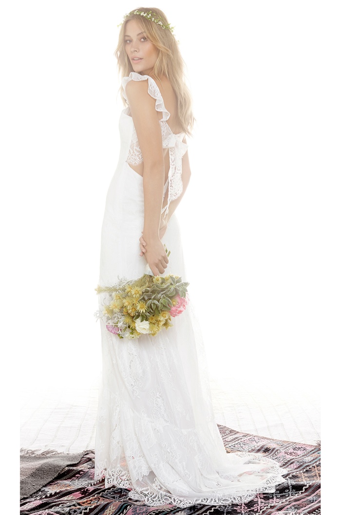 For Love & Lemons x REVOLVE 'Gillian' Wedding Dress in White available for $1,100.00