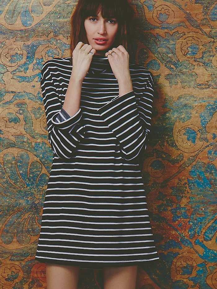 Free People Striped Cowl Neck Dress available for $168.00