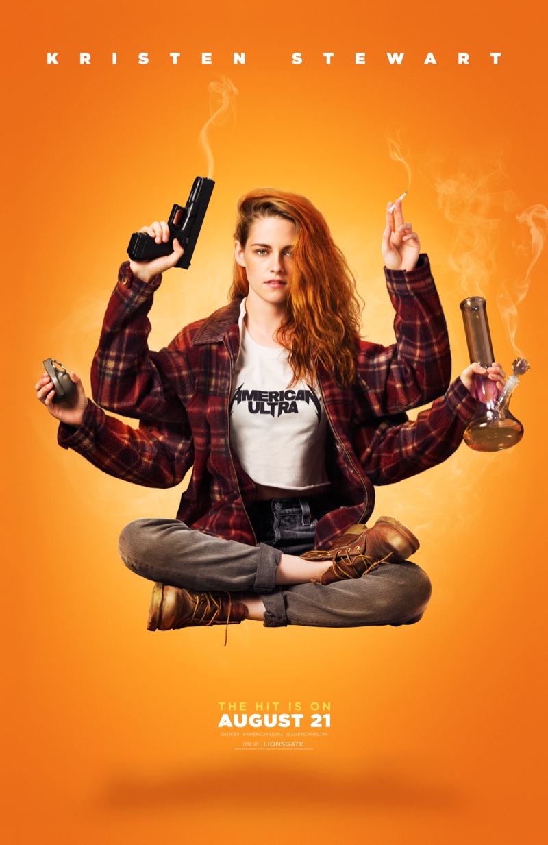 Kristen Stewart gets high on American Ultra movie poster