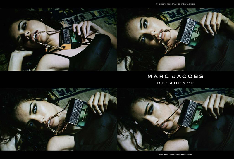 Adriana Lima for Marc Jacobs Decadence Fragrance advertising campaign
