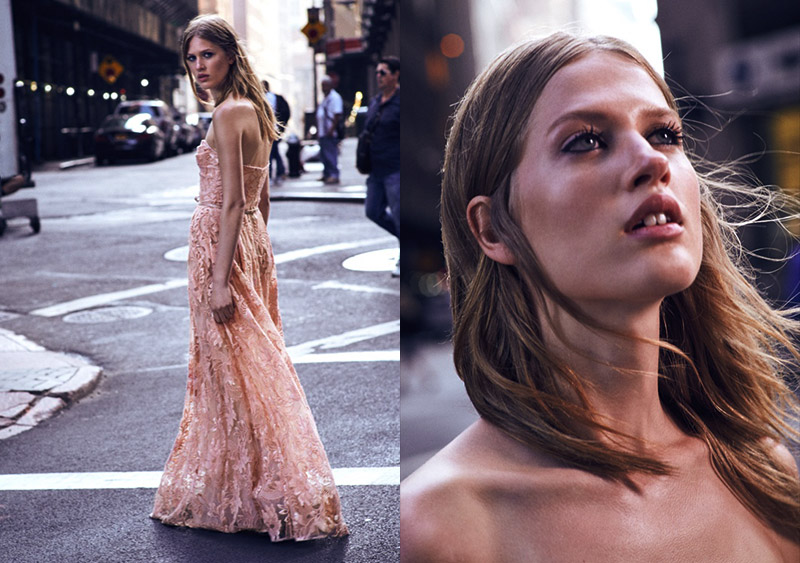 Laura Julie Models Dreamy Marchesa Notte Dresses for Shopbop