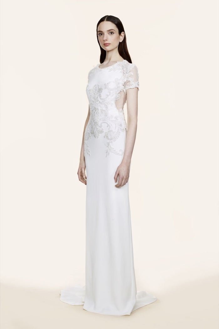 MARCHESA RESORT 2016: Marchesa already has its own bridal line, but this resort 2016 dress in white could also double as the perfect wedding dress. 
