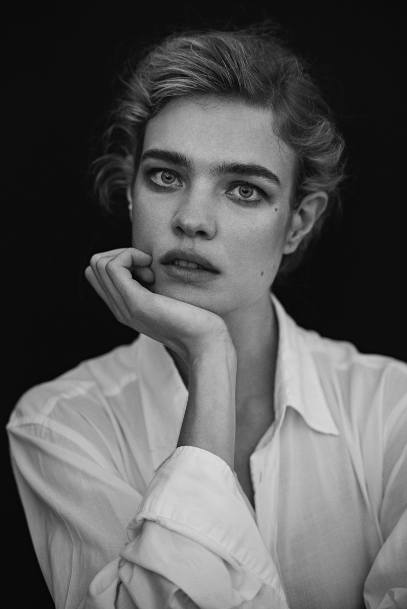 The Russian model poses for Peter Lindbergh