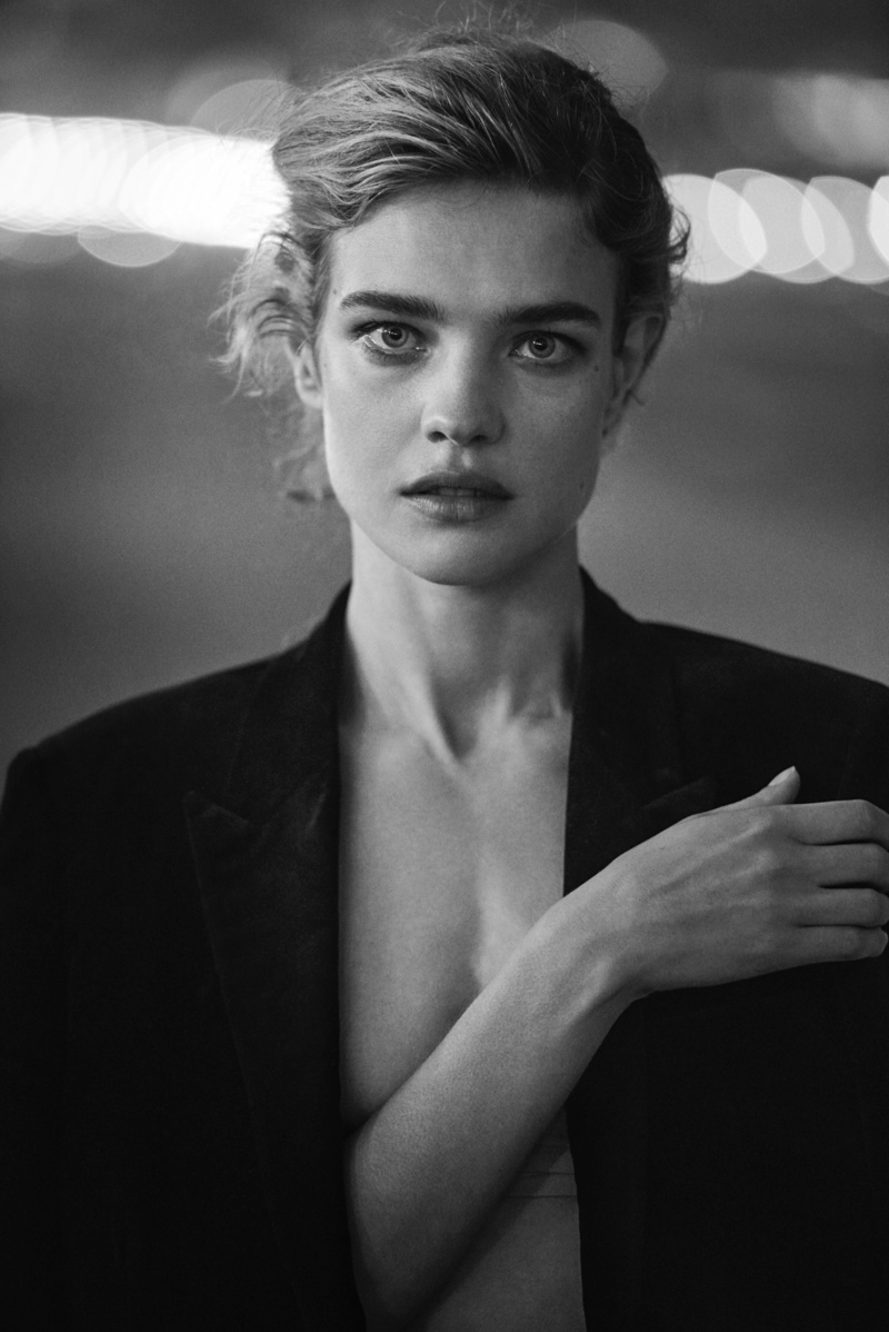 Going topless, save for a jacket, Natalia stuns in this image