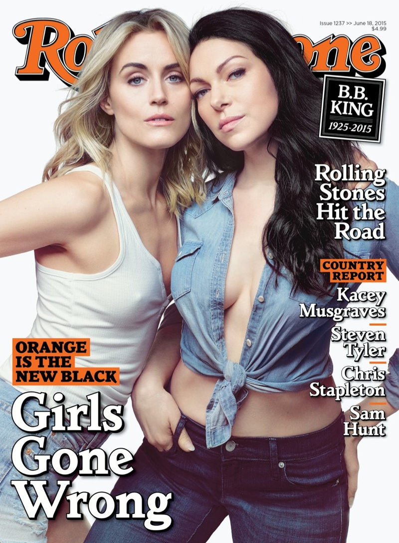 Taylor Schilling & Laura Prepon cover the June 16, 2015 issue of Rolling Stone