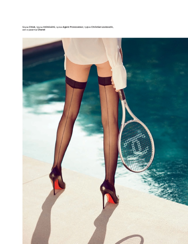 Ana Beatriz Barros Goes Poolside for Cover Story of L’Officiel Russia