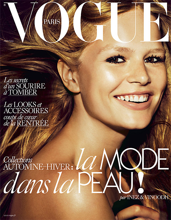 Anna Ewers graces the August 2015 cover of Vogue Paris