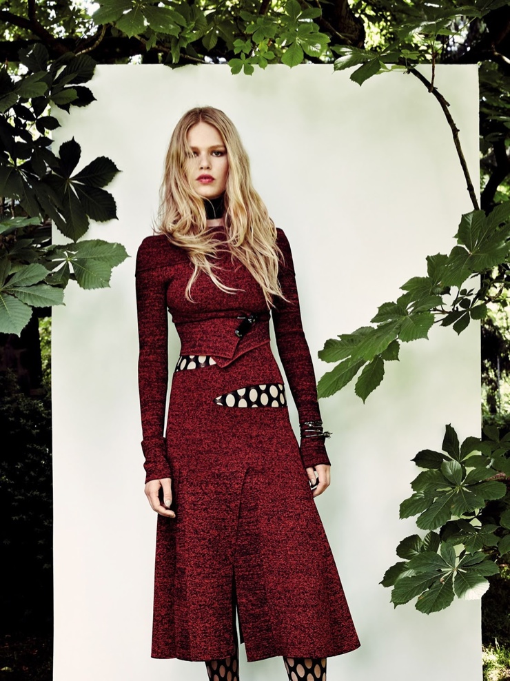 Anna Ewers Looks Ready for Fall in August Cover Story of Vogue China