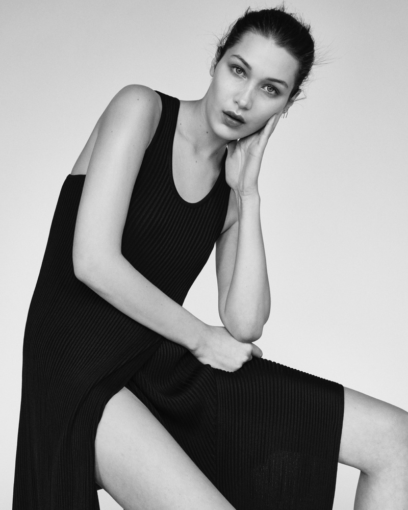 Bella Hadid Models Monochrome Looks for Unconditional No. 1