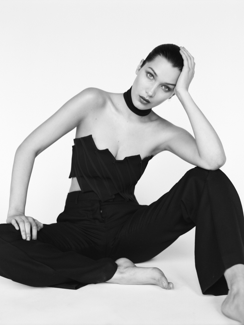 Bella Hadid Models Monochrome Looks for Unconditional No. 1