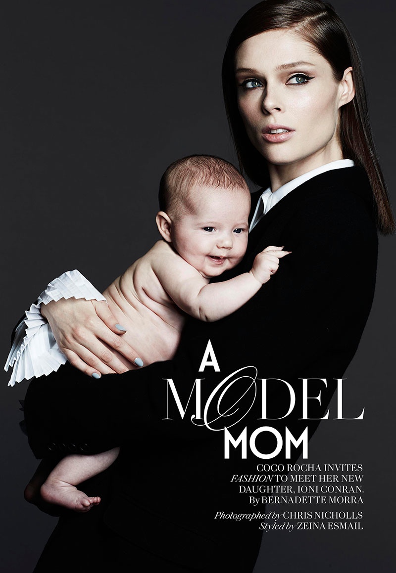 Coco Rocha is ‘A Model Mom’ in FASHION by Chris Nicholls