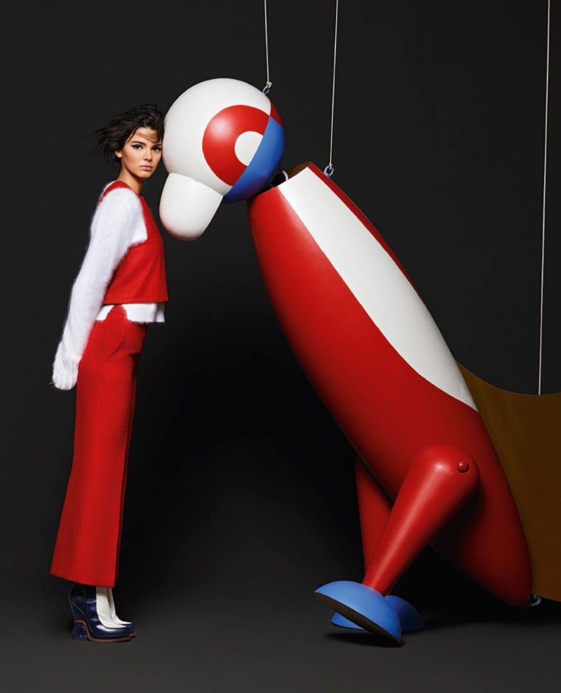 Kendall Jenner + Lily Donaldson Pose with Puppets in Fendi's Fall 2015 Ads