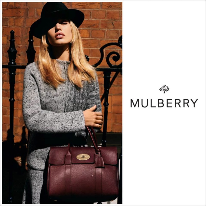 Georgia May Jagger Poses in London for Mulberry's Fall 2015 Ads