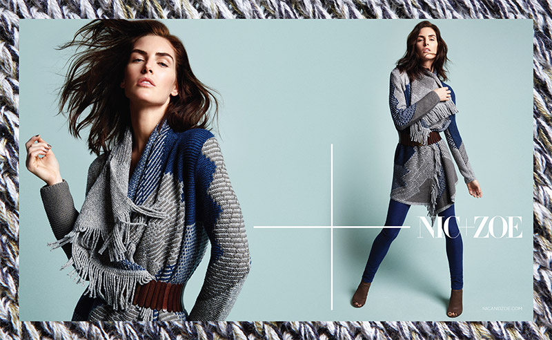 Hilary Rhoda for NIC+Zoe fall 2015 campaign. Photo: Air Paris