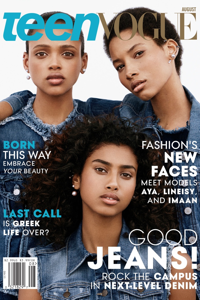 Imaam Hammam, Aya Jones and Lineisy Montero for Teen Vogue August 2015 cover