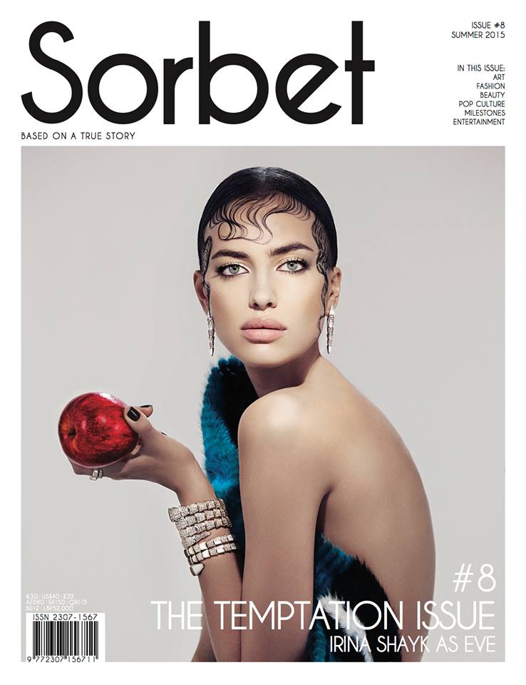 Irina Shayk graces the summer 2015 cover of Sorbet Magazine