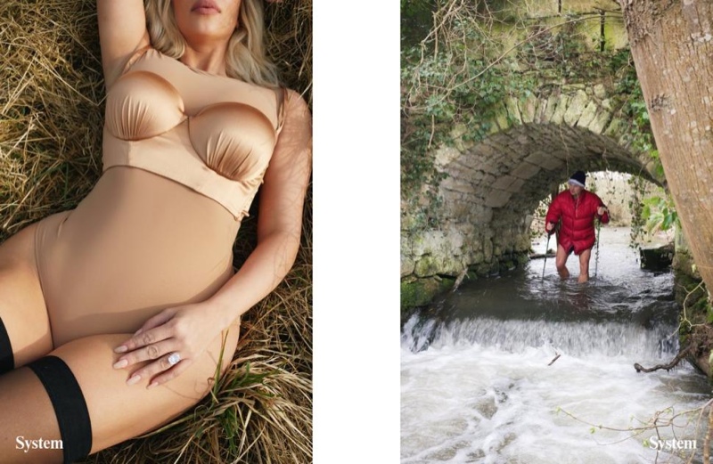Kim Kardashian Wears Nude Bodysuit for System Magazine