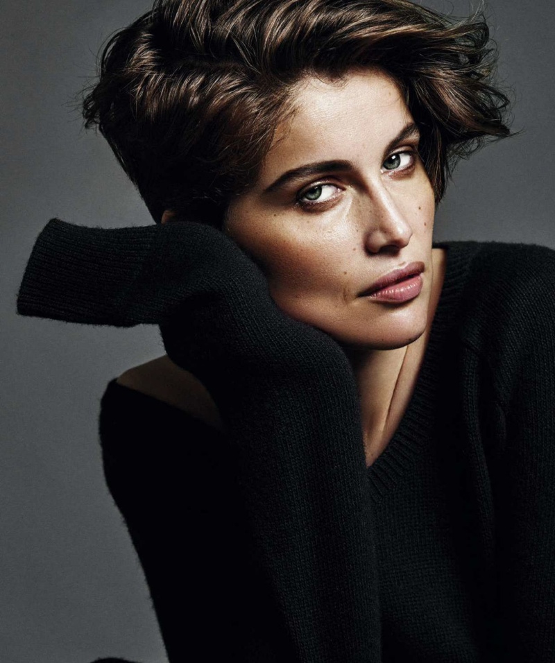 Laetitia Casta Models New Cropped Hairdo in Harper's Bazaar Spain Cover Story