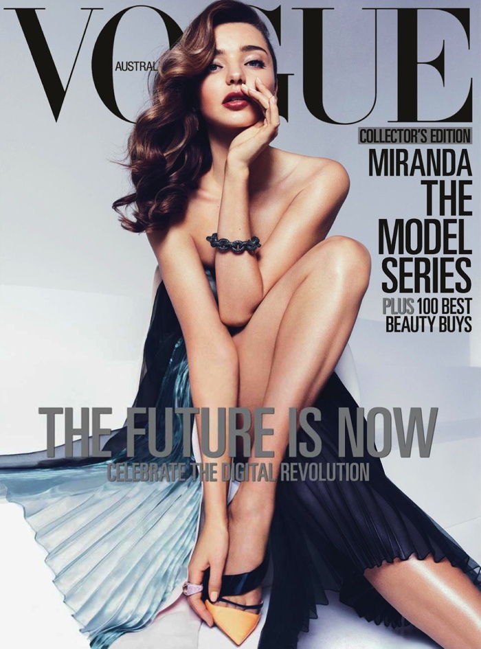 Miranda landed her second Vogue Australia cover for the magazine's April 2013 edition