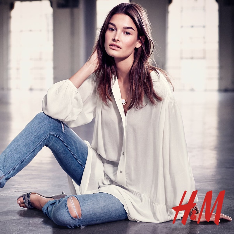Ophelie Guillermand Models Summer Trends for H&M