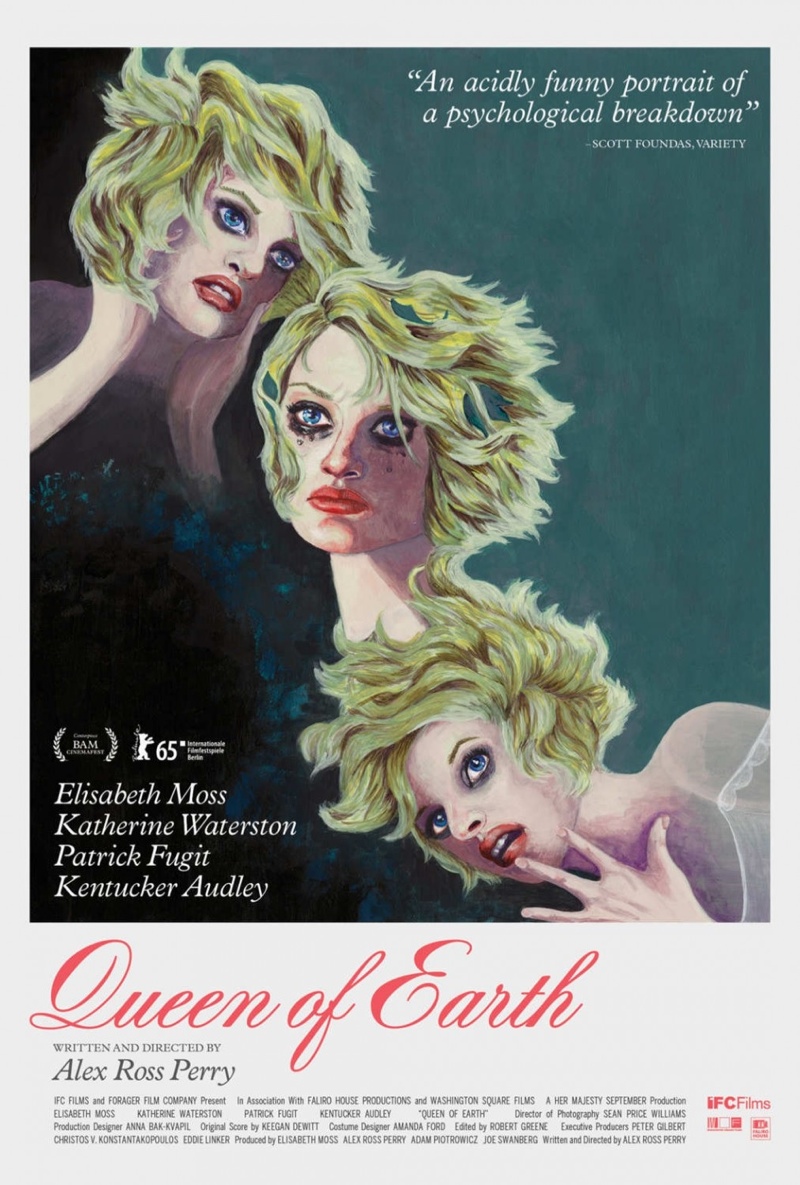 Queen of Earth illustrated movie poster with Elisabeth Moss