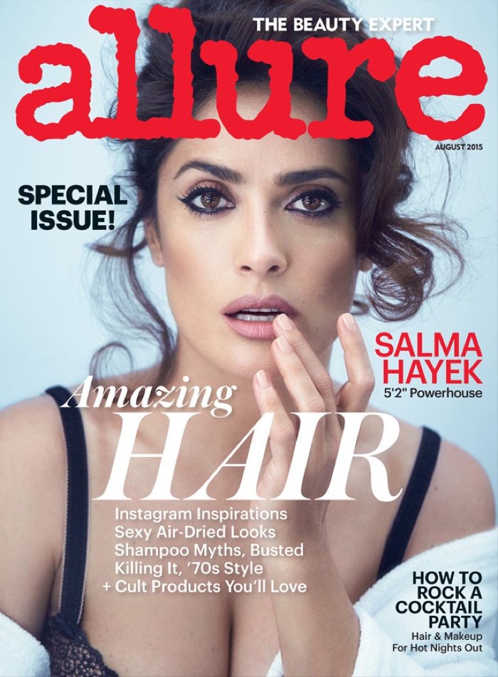 Salma Hayek Goes Topless for Allure Cover Story