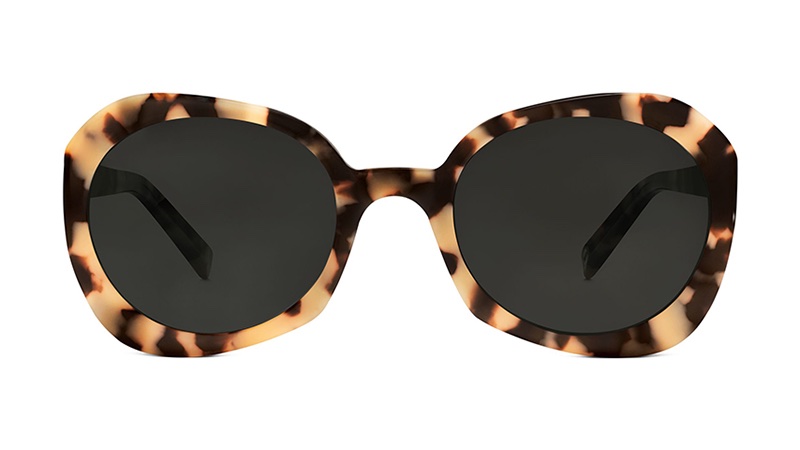 Warby Parker Margot Sunglasses in Marzipan Tortoise with Classic Grey Lenses $95