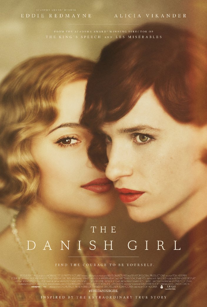 Alicia Vikander and Eddie Redmayne in Danish Girl movie poster