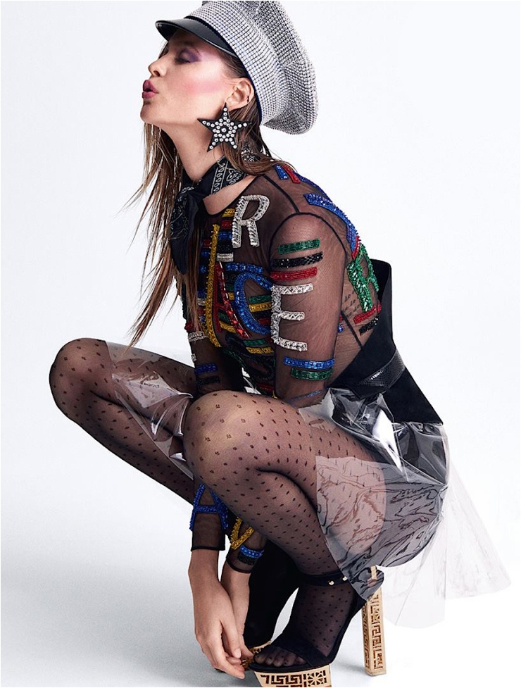 Behati Prinsloo Plays A Stylish Rock Star for Vogue Brazil