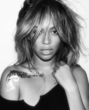 Beyonce Poses for Flash Tattoos Collaboration Beyonce Poses for Flash Tattoos Collaboration