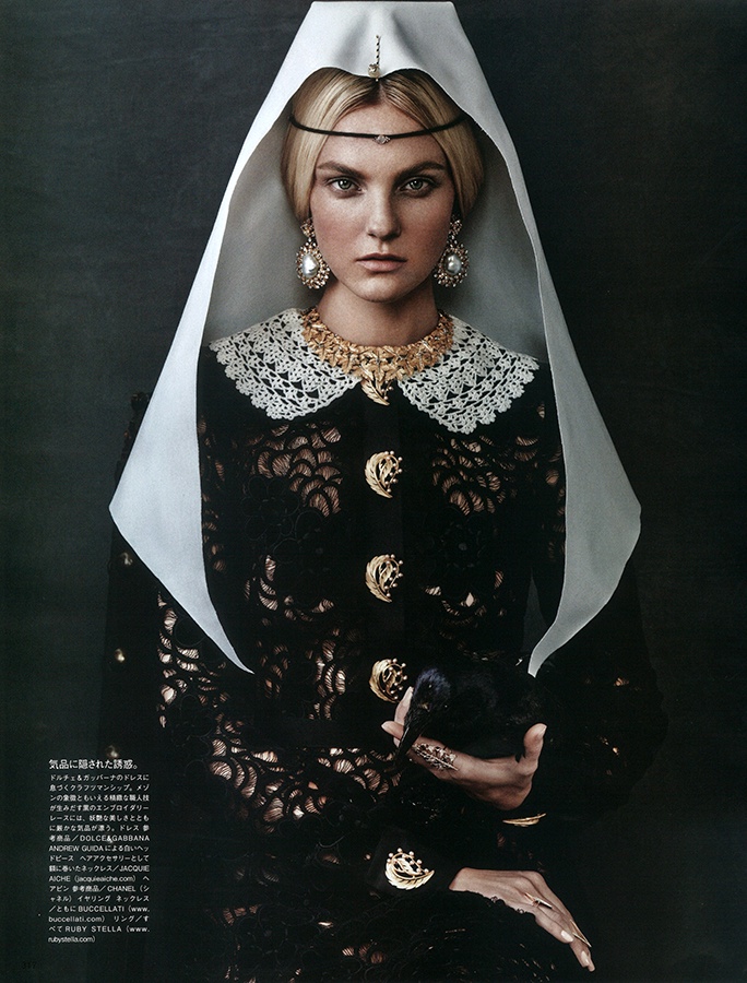Caroline Trentini is Like a Painting in Vogue Japan Cover Story