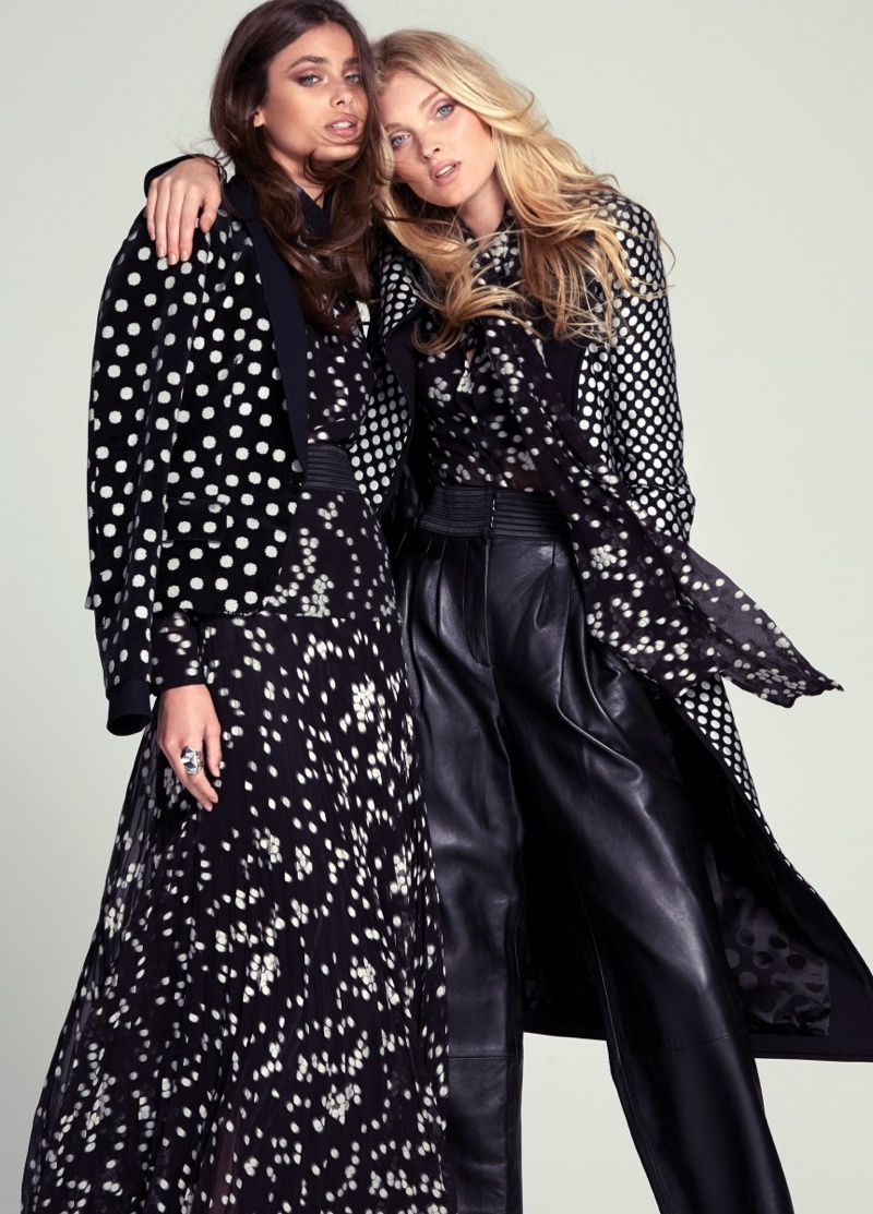 Elsa Hosk and Taylor Hill pose for Fashion Magazine's September issue