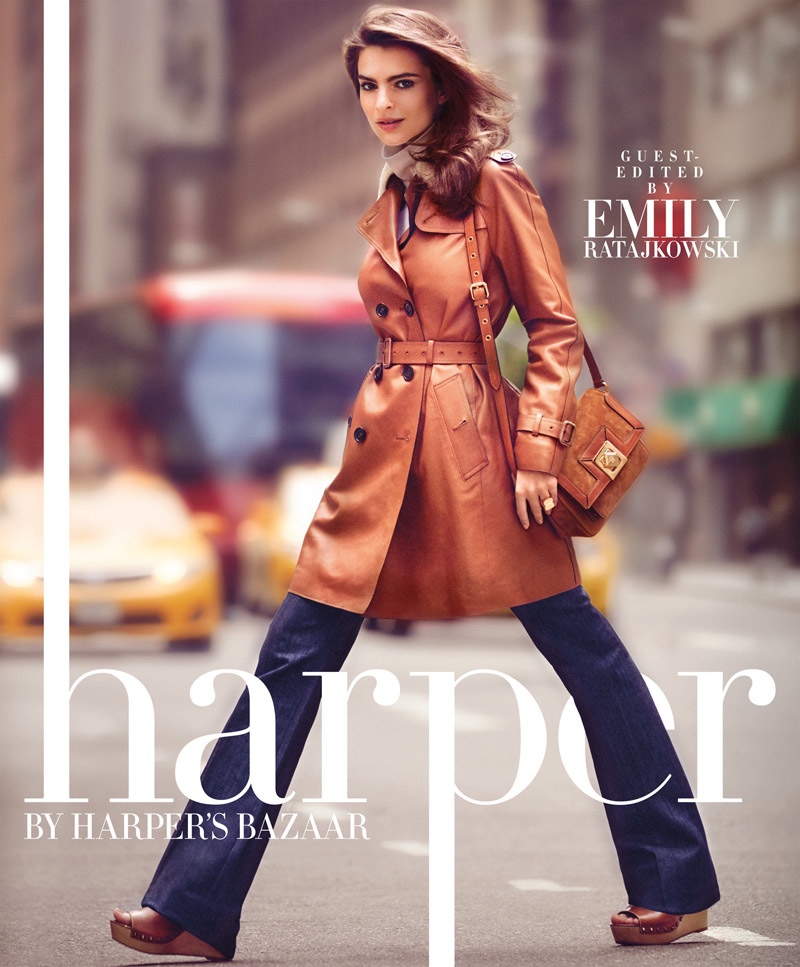 Emily Ratajkowski on the cover of harper by Harper's Bazaar (2015)