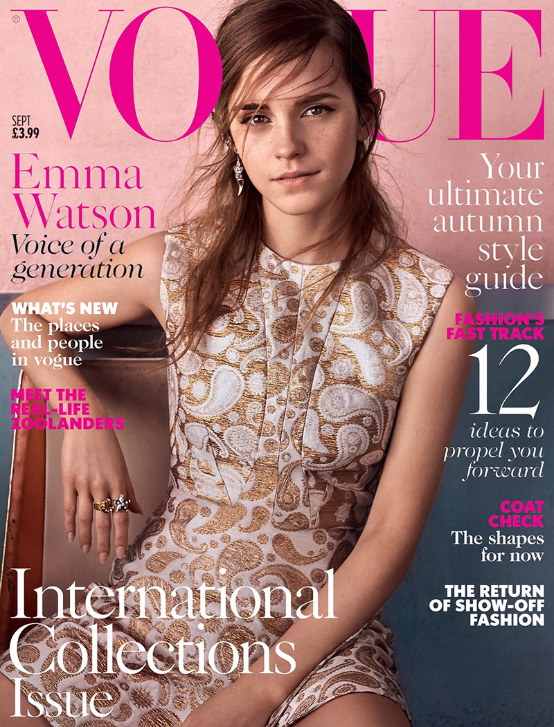 Emma Watson stars on September 2015 cover of Vogue UK