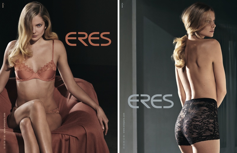 Eniko Mihalik for Eres lingerie fall-winter 2015 campaign 