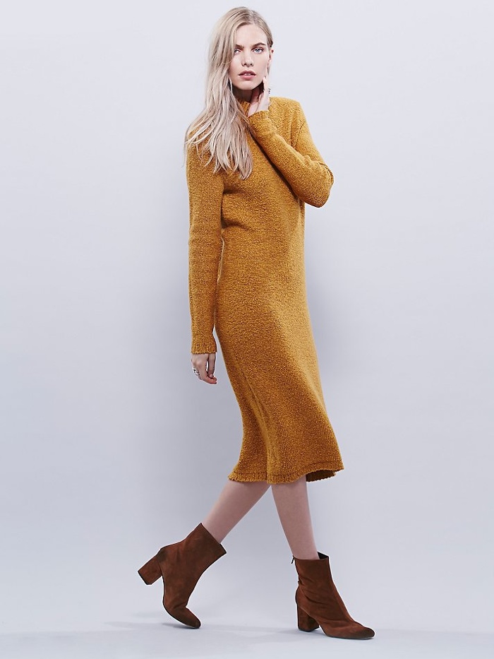 Free People Tweedy Tunic in Mustard available for $198.00