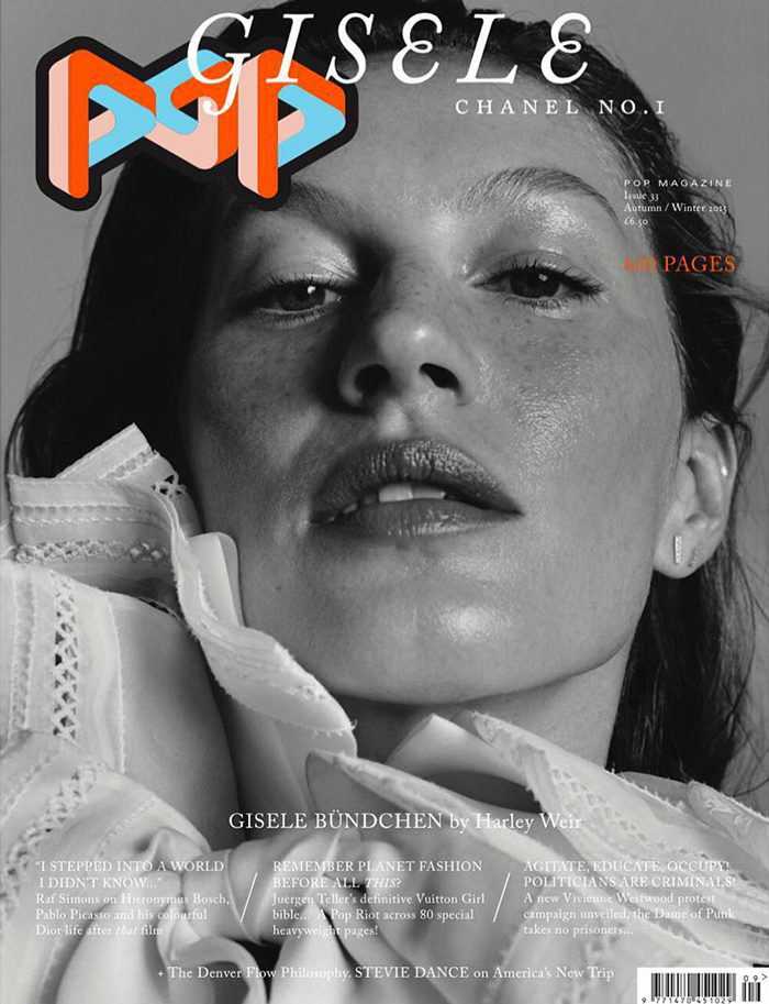 Gisele Bundchen in Chanel for POP F/W 2015 cover photographed by Harley Weir