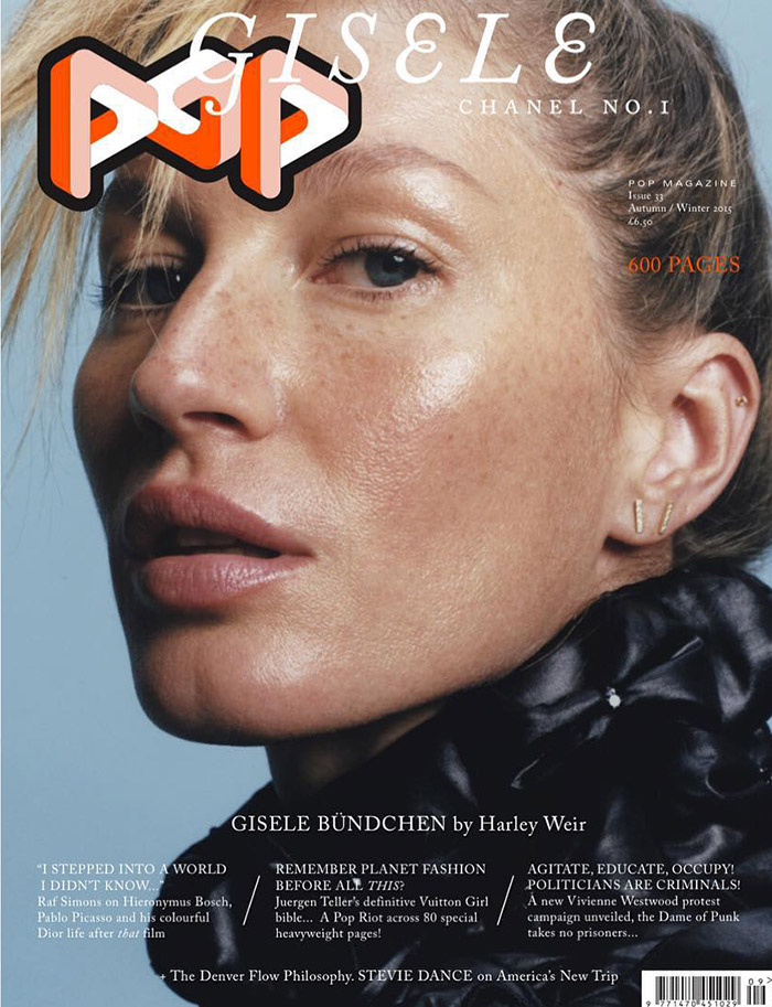 Gisele Bundchen on POP F/W 2015 cover by Harley Weir