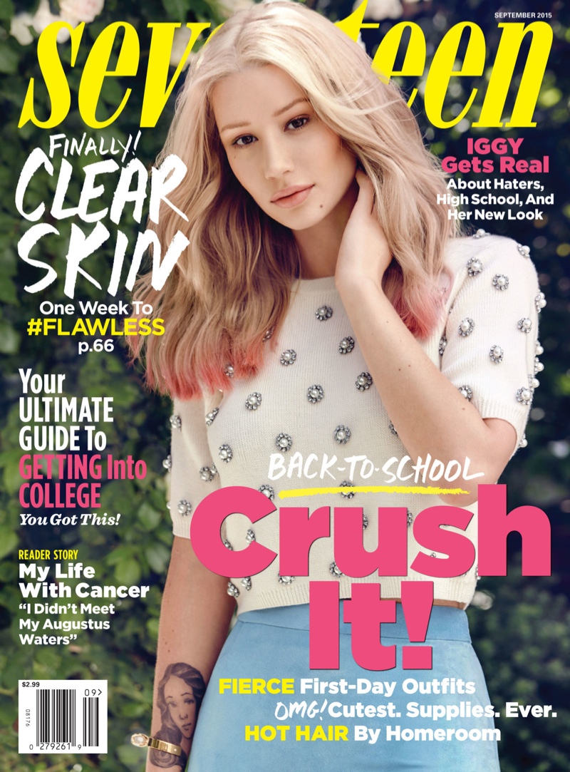 Iggy Azalea on the September 2015 cover of Seventeen Magazine