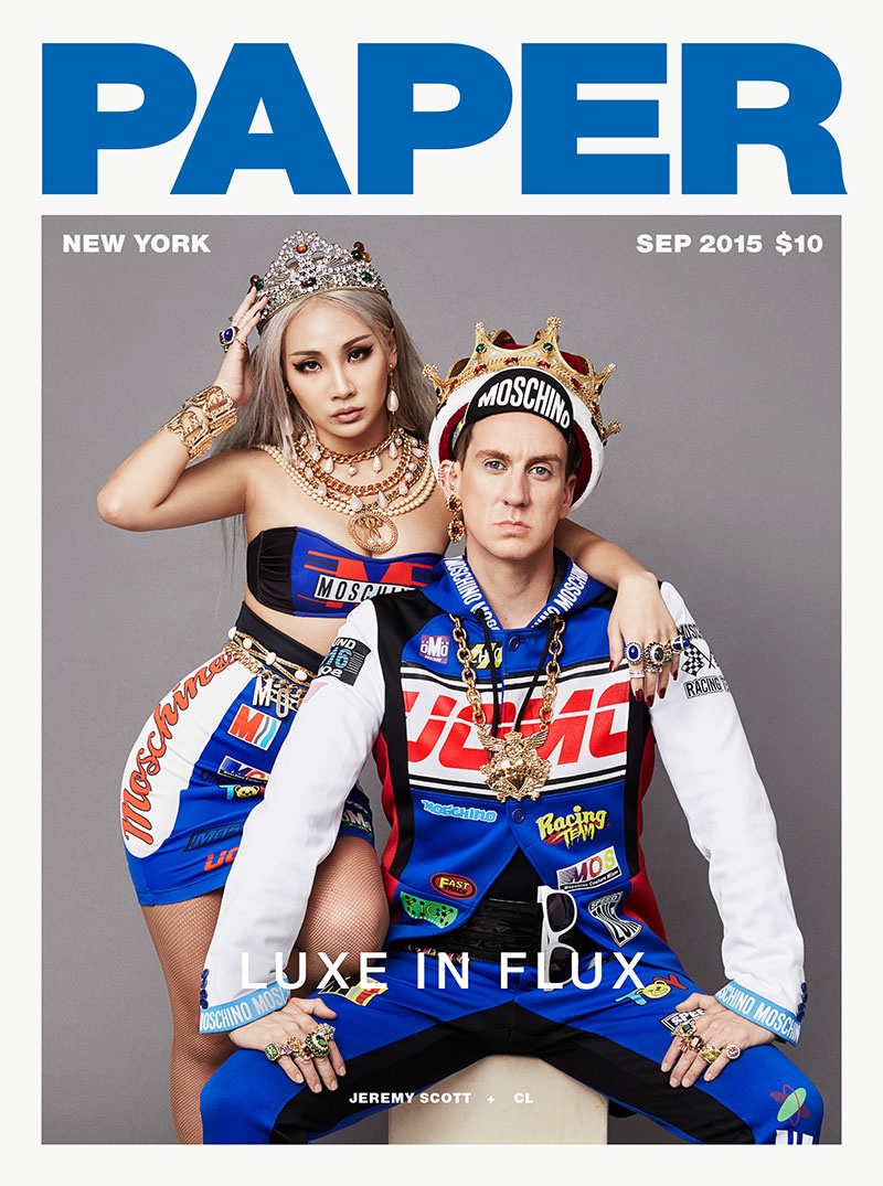 Jeremy Scott and CL on Paper Magazine September 2015 cover