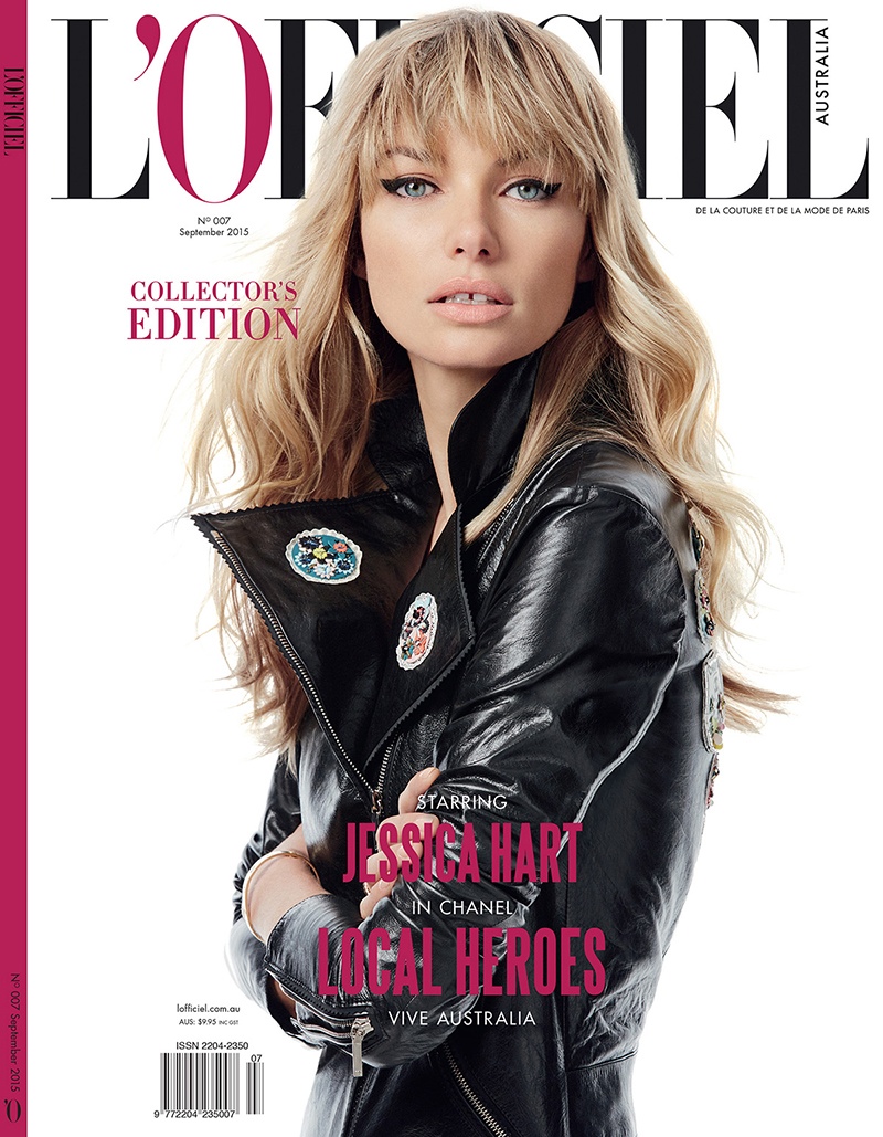 Jessica Hart on the September 2015 cover of L'Officiel Australia